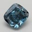 3.35 Ct. Fancy Vivid  Blue Cushion Lab Grown Diamond