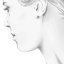 The Meliha Earrings, smalltop view on a hand