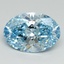 3.55 Ct. Fancy Vivid Blue Oval Lab Grown Diamond