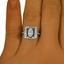 The Isami Ring, smallzoomed in top view on a hand
