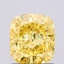 1.32 Ct. Fancy Vivid Yellow Cushion Lab Grown Diamond