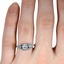 The Bangor Ring, smallzoomed in top view on a hand