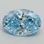 2.20 Ct. Fancy Vivid Blue Oval Lab Grown Diamond