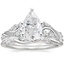 18K White Gold Begonia Vine Diamond Ring (1/2 ct. tw.) with Winding Willow Diamond Ring