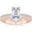 14K Rose Gold Perfect Fit Diamond Ring (1/5 ct. tw.) with Luxe Lunette Diamond Ring (1/3 ct. tw.)