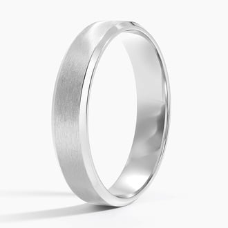 Slim Profile Beveled Edge Matte 4.5mm Ring