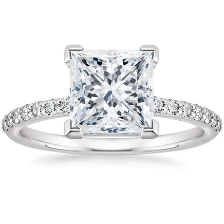 18K White Gold Petite Shared Prong Bridal Set (1/2 ct. tw.)