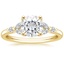 18K Yellow Gold Verbena Diamond Ring, smalltop view