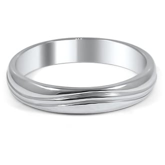 Custom Wave Pattern Comfort Fit Ring