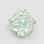 1.51 Ct. Fancy Intense  Green Cushion Lab Grown Diamond