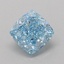 1.02 Ct. Fancy Vivid Blue Cushion Lab Grown Diamond
