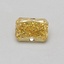 0.43 Ct. Fancy Vivid Yellow Radiant Lab Grown Diamond