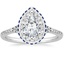 18K White Gold Circa Diamond Ring with Sapphire Accents (1/3 ct. tw.), smalltop view