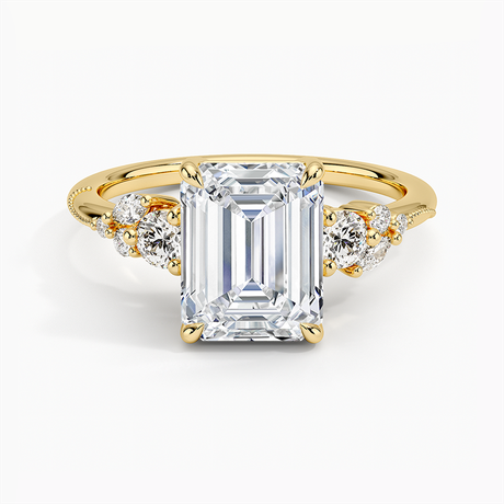 Camellia Three Stone Diamond Ring - Brilliant Earth