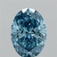 1.57 Ct. Fancy Vivid Blue Oval Lab Grown Diamond