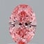 1.06 Ct. Fancy Vivid Pink Oval Lab Grown Diamond
