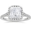 18K White Gold Joy Half-Coverage Diamond Ring, smalltop view