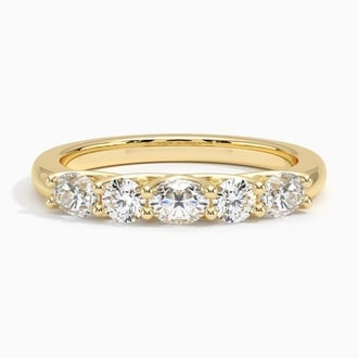 Round and Oval Five Stone Ring