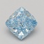 1.56 Ct. Fancy Vivid Blue Cushion Lab Grown Diamond