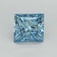 1.14 Ct. Fancy Vivid Blue Princess Lab Grown Diamond