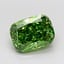 1.36 Ct. Fancy Vivid  Green Cushion Lab Grown Diamond