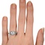 The Emily Ring, smallzoomed in top view on a hand