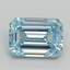 1.53 Ct. Fancy Vivid Blue Emerald Lab Grown Diamond