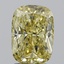 2.74 Ct. Fancy Intense Yellow Cushion Lab Grown Diamond