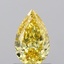 1.11 Ct. Fancy Vivid Yellow Pear Lab Grown Diamond