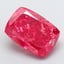 6.62 Ct. Fancy Vivid  Red Cushion Lab Grown Diamond