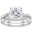 18KW Moissanite Chamise Diamond Bridal Set, smalltop view