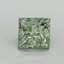 0.67 Ct. Fancy Vivid Green Princess Lab Grown Diamond