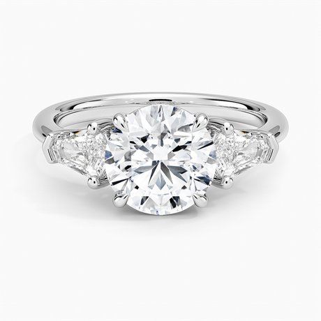 Platinum Shield Cut Three Stone Diamond Ring (1/2 ct. tw.)