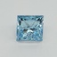 1.01 Ct. Fancy Vivid Blue Princess Lab Grown Diamond