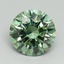 3.07 Ct. Fancy Vivid Green Round Lab Grown Diamond