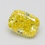 2.02 Ct. Fancy Vivid Yellow Cushion Lab Grown Diamond