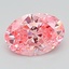 1.00 Ct. Fancy Vivid Pink Oval Lab Grown Diamond