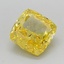0.71 Ct. Fancy Vivid Yellow Cushion Lab Grown Diamond