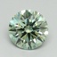 1.05 Ct. Fancy Vivid Green Round Lab Grown Diamond