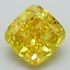 2.34 Ct. Fancy Vivid Yellow Cushion Lab Grown Diamond