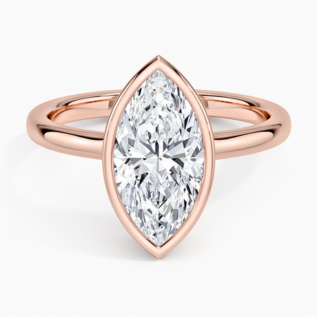 14K Rose Gold Sylvie Perfect Fit Bezel Solitaire Ring
