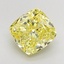 2.04 Ct. Fancy Intense None Yellow Cushion Lab Grown Diamond