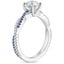 18K White Gold Petite Luxe Twisted Vine Sapphire and Diamond Ring (1/8 ct. tw.), smallside view