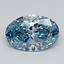 2.15 Ct. Fancy Vivid  Blue Oval Lab Grown Diamond