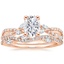 14KR Moissanite Luxe Willow Diamond Ring (1/4 ct. tw.) with Luxe Winding Willow Diamond Ring (1/4 ct. tw.), smalltop view