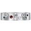 Custom Multi Color Flush-Set Sapphire Ring