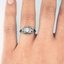 The Lantana Ring, smalltop view on a hand