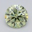 1.06 Ct. Fancy Vivid  Green Round Lab Grown Diamond