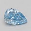 1.51 Ct. Fancy Vivid Blue Pear Lab Grown Diamond