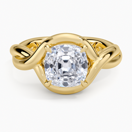 Bypass Twist Bezel Solitaire Diamond Ring
